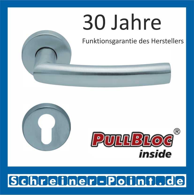 Scoop Geo PullBloc Rundrosettengarnitur, Rosette Edelstahl matt